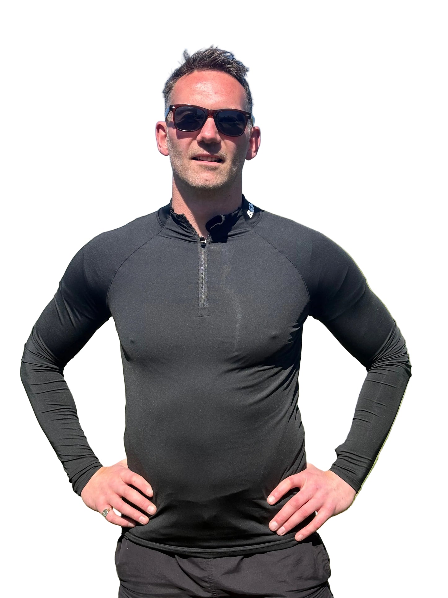 Men’s Quarter Zip Top - Black