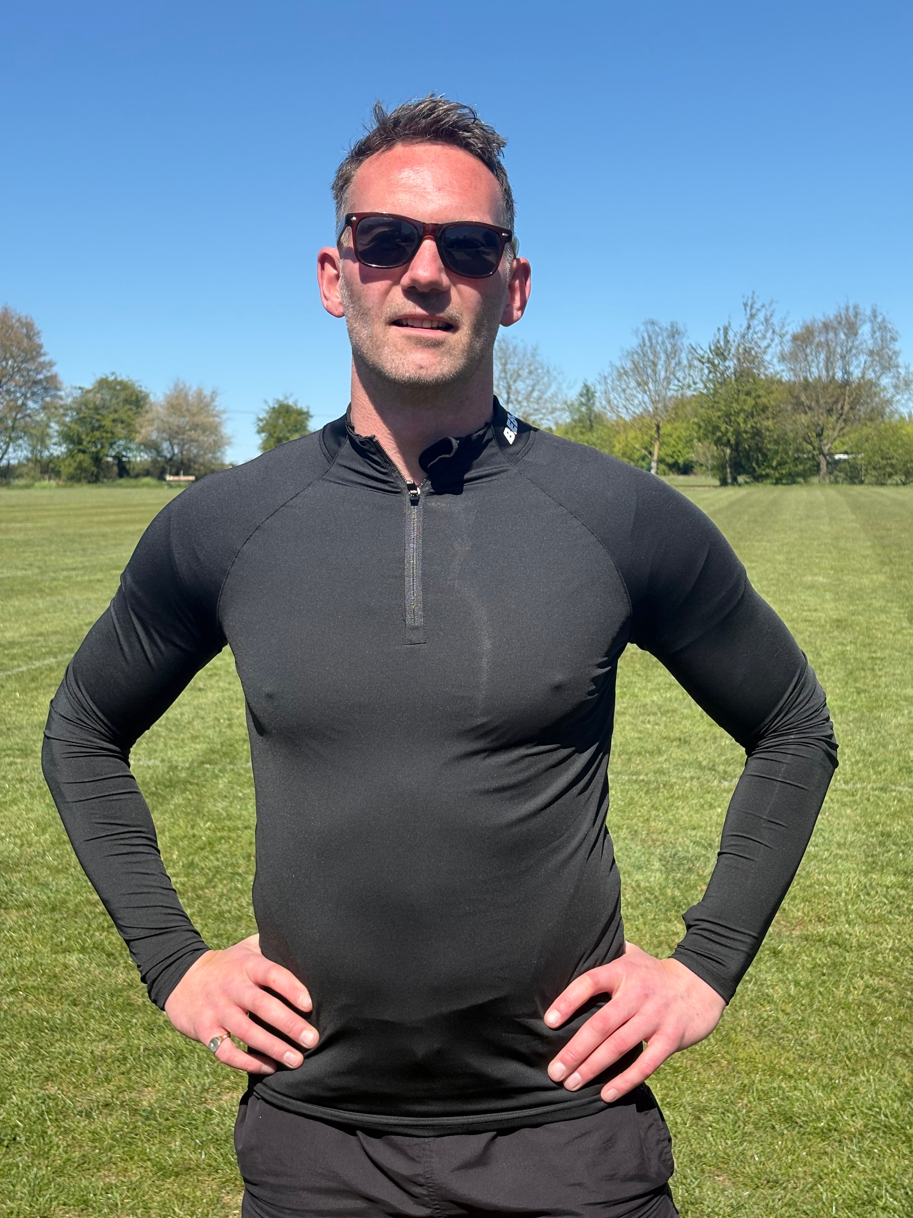 Men’s Quarter Zip Top - Black