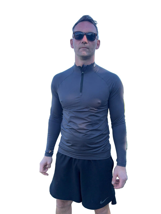 Men’s Quarter Zip Top - Slate Grey