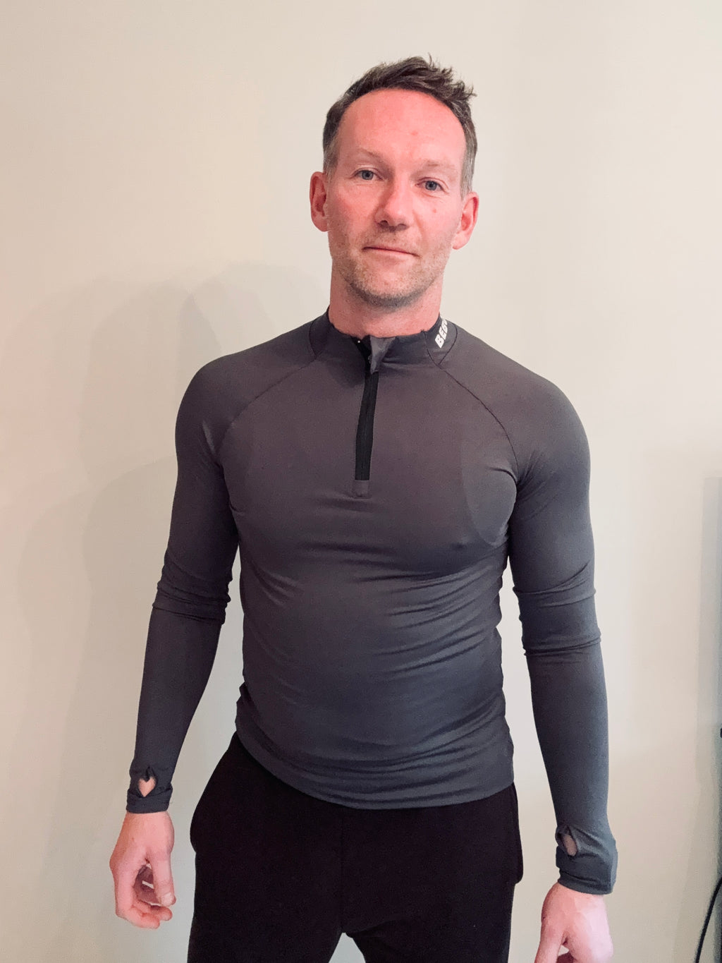 Men’s Quarter Zip Top - Slate Grey