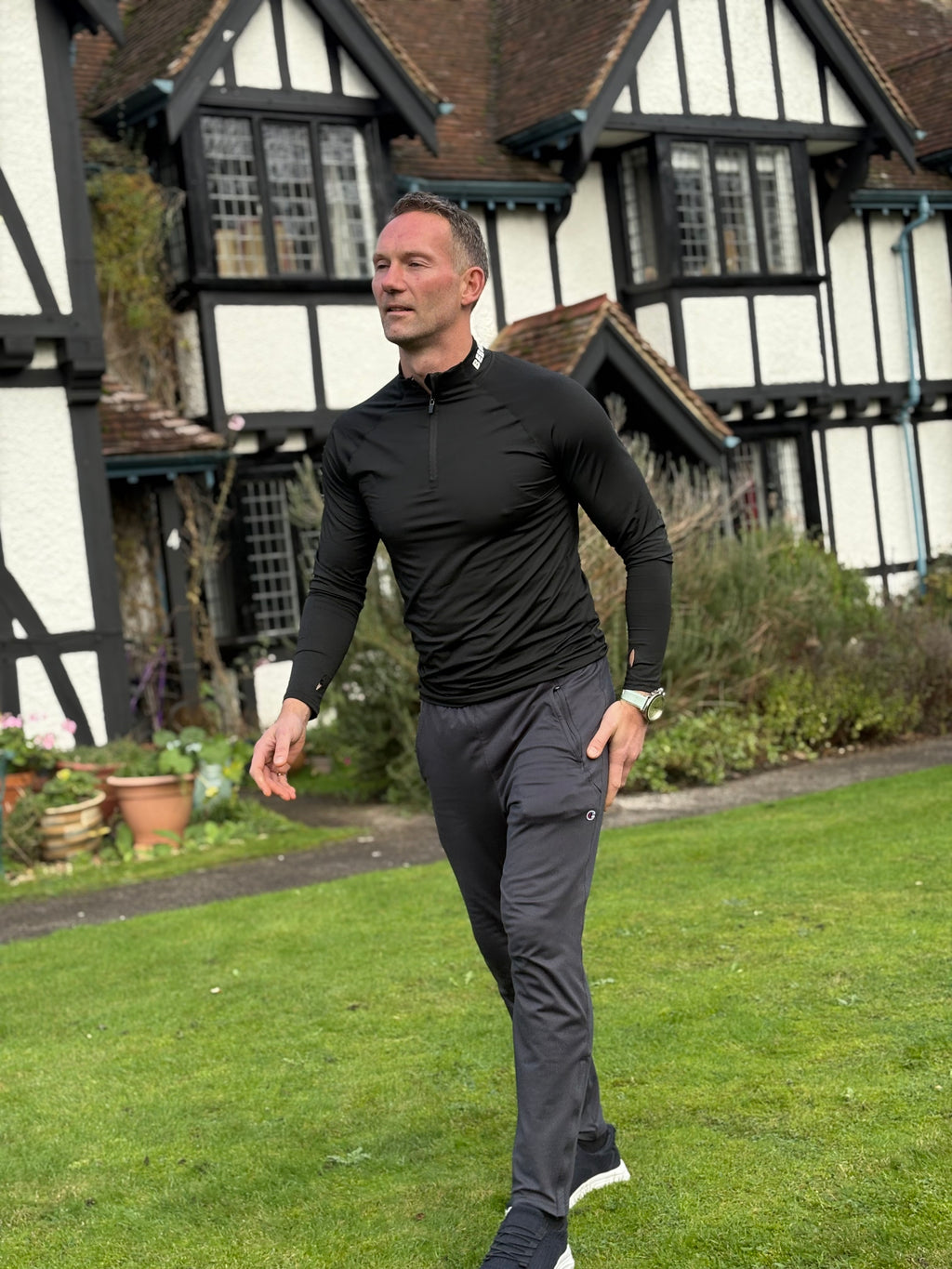 Men’s Quarter Zip Top - Black