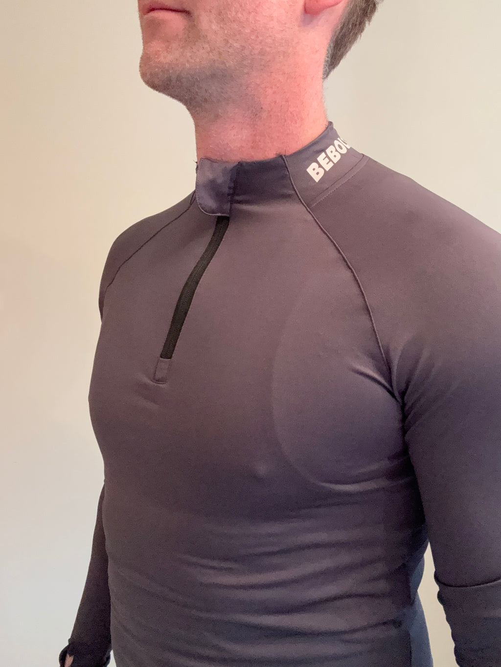 Men’s Quarter Zip Top - Slate Grey