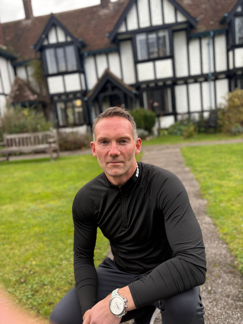 Men’s Quarter Zip Top - Black