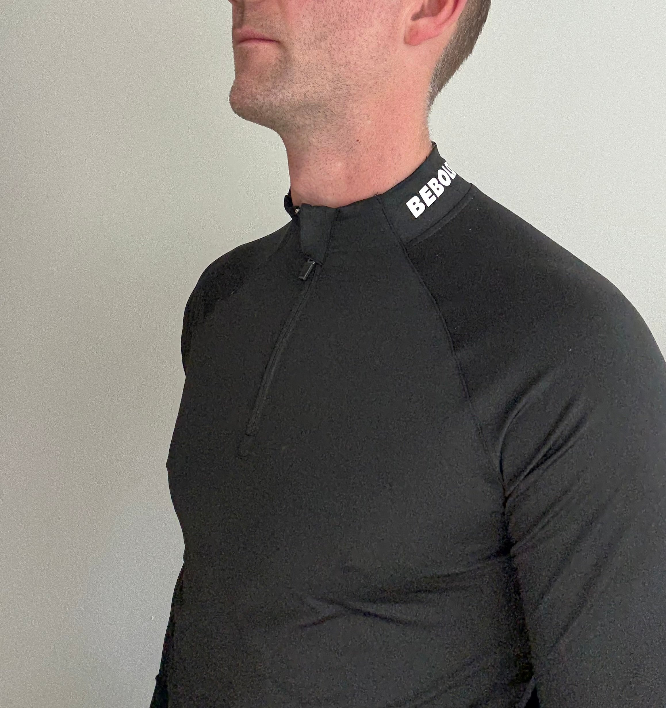 Men's Quarter Zip Top - Black