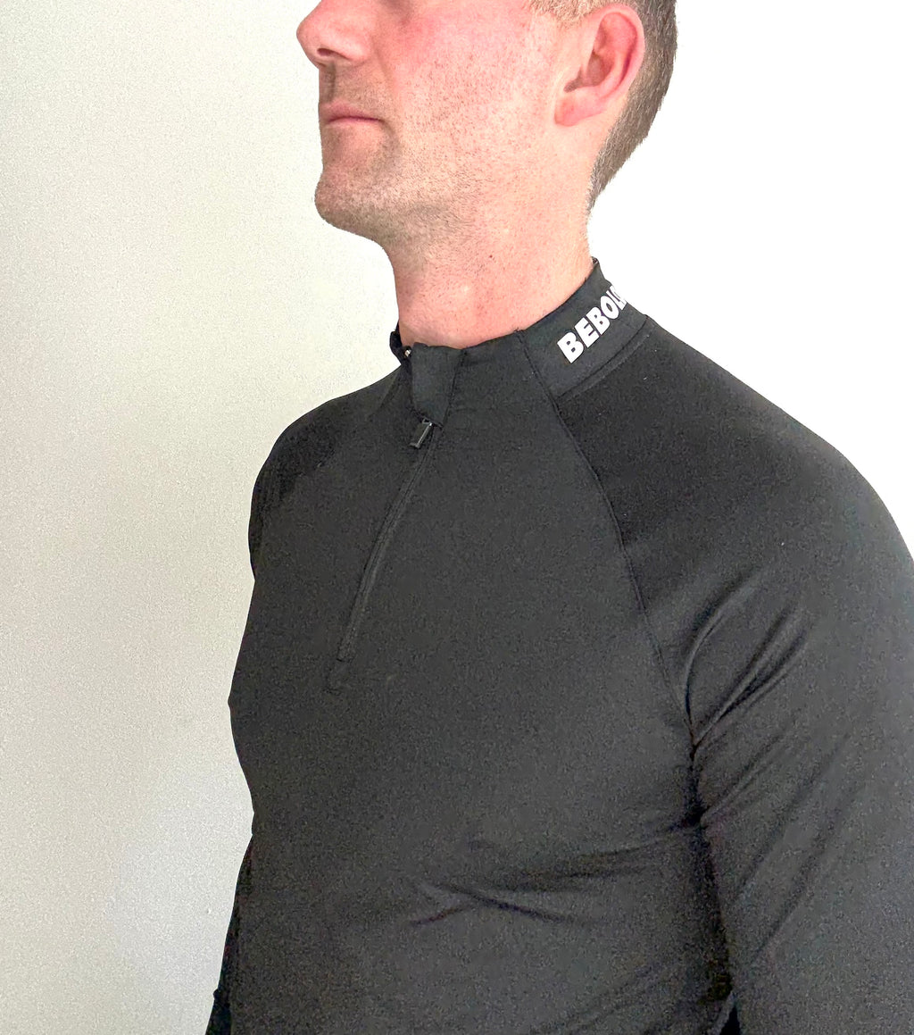 Men’s Quarter Zip Top - Black