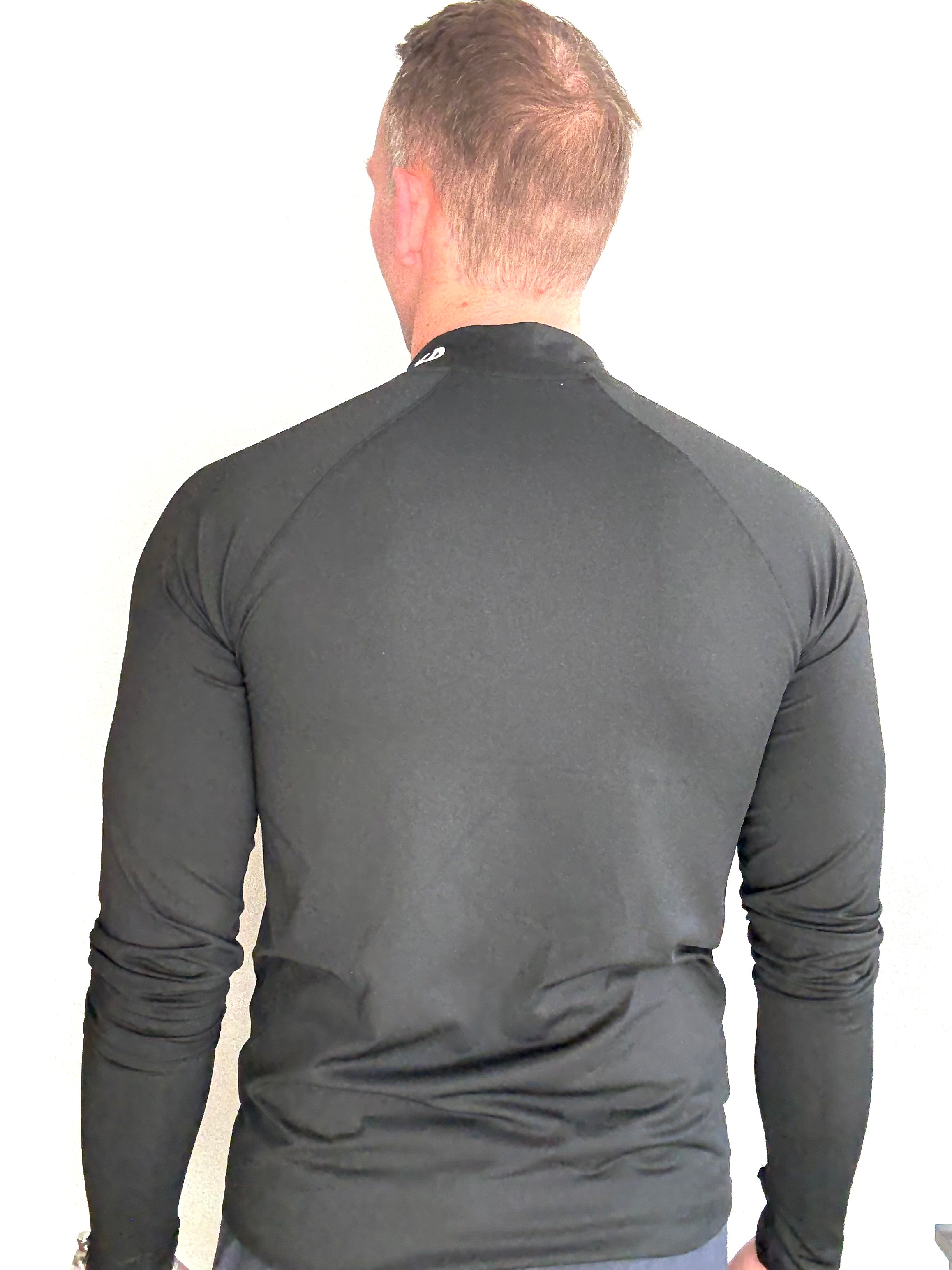 Men's Quarter Zip Top - Black