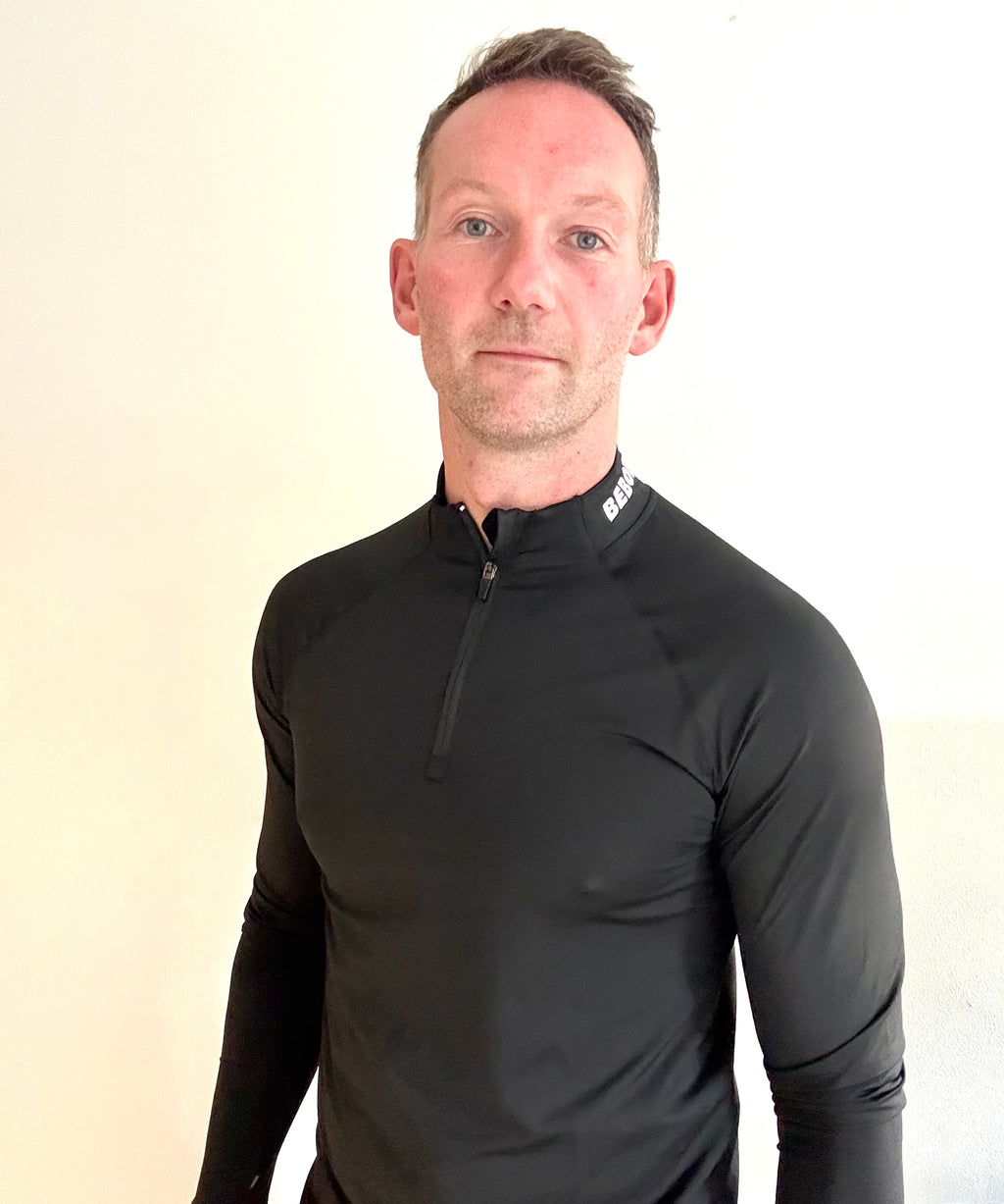 Men's Quarter Zip Top - Black