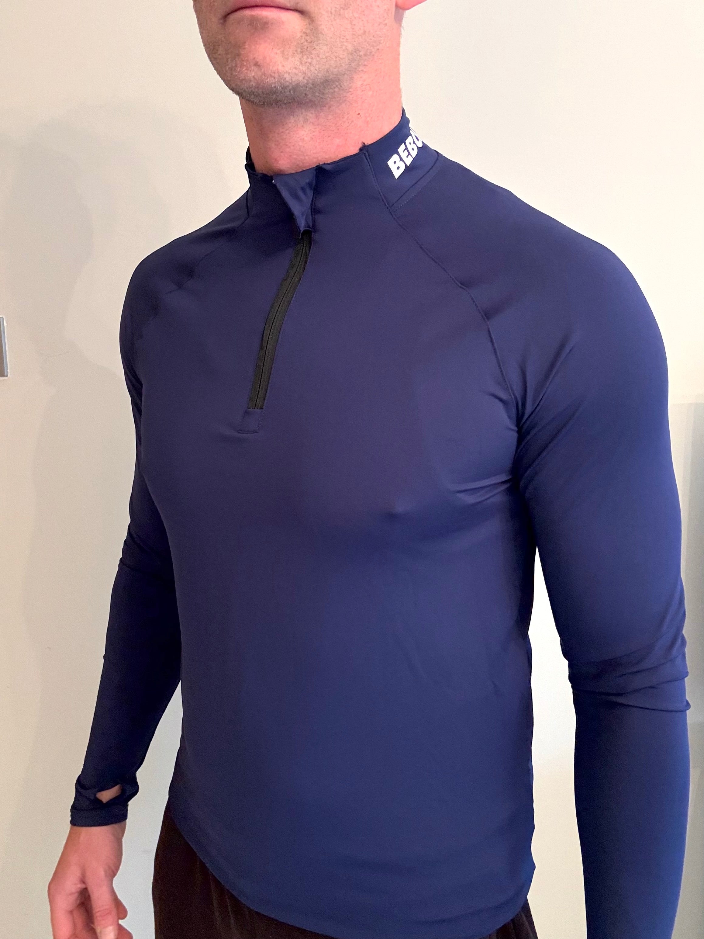 Men's Quarter Zip Top - Navy Blue