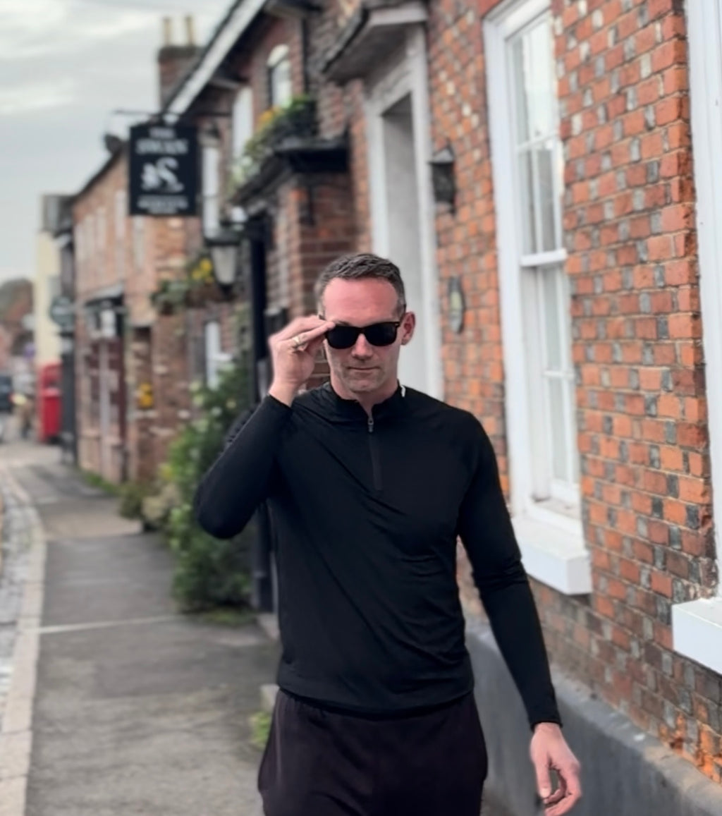 Men’s Quarter Zip Top - Black